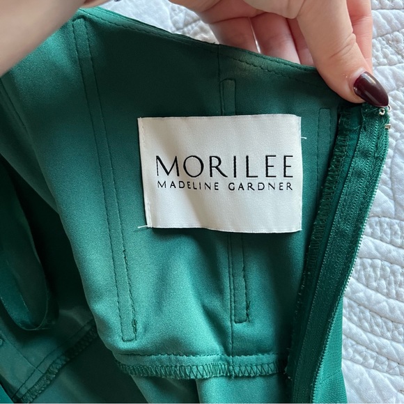 NWT - Morilee - Chiffon Bridesmaid Dress w/ Spaghetti Straps - 21634 - Emerald - Picture 9 of 9